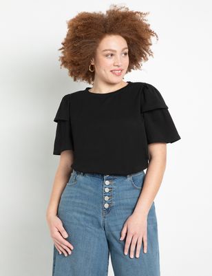 Easy Tee With Double Flare Sleeve