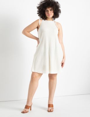 Halter Neck Mini Crochet Dress